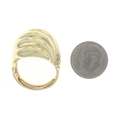 David Yurman Sculpted Cable Dome Band Yellow Gold