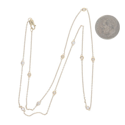 .50ctw Diamond Women's Diamond by the Yard Necklace Yellow Gold