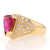 3.72ctw Ruby and Diamond Ring Yellow Gold