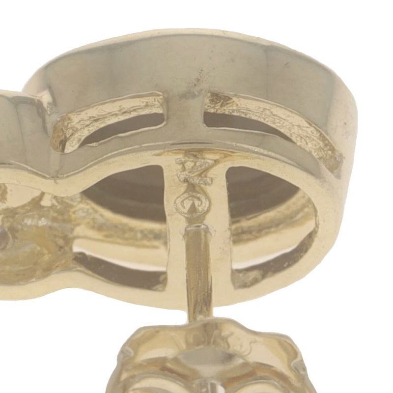 Opal Triplet and Diamond Earrings Yellow Gold