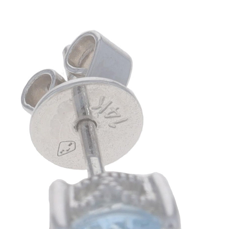 1.54ctw Aquamarine Earrings White Gold