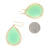 .68ctw Chrysoprase and Diamond Earrings Yellow Gold