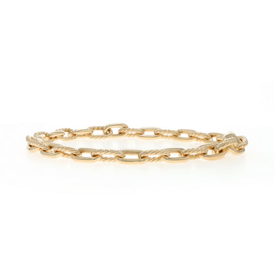 David Yurman Madison Chain Bracelet Size L Men's Fancy Bracelet Yellow Gold
