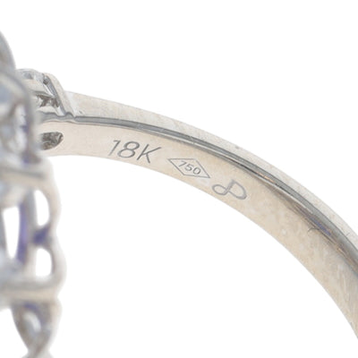 6.13ctw Tanzanite and Diamond Ring White Gold