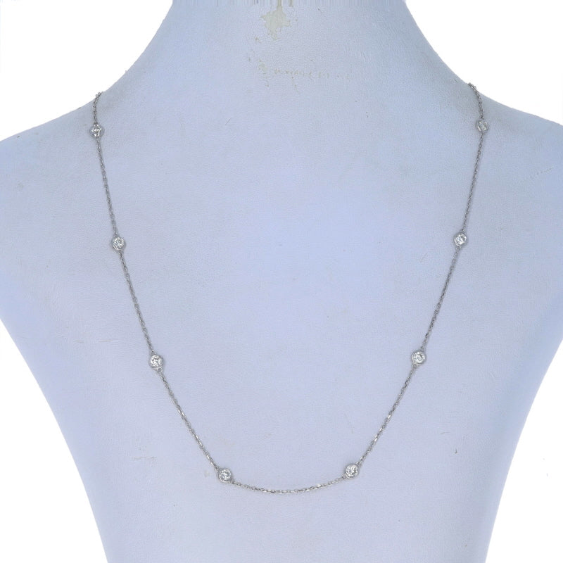 Diamond station necklace hot sale in 14kt yellow gold