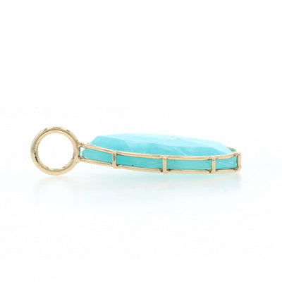 Amazonite Women's Pendant Yellow Gold
