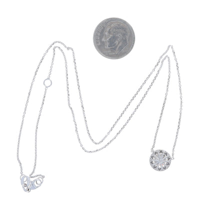 1.63ctw Diamond and Diamond Pendant Necklace White Gold