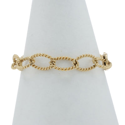 Tiffany & Co. Oval Link Twist Women's Bracelet Yellow Gold