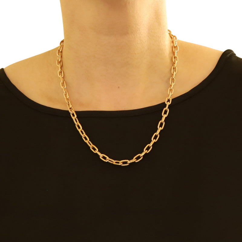 David Yurman Madison 20" Chain Necklace Fancy Chain Necklace Yellow Gold