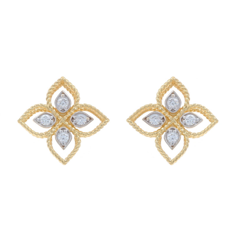 .18ctw Diamond Earrings Yellow Gold