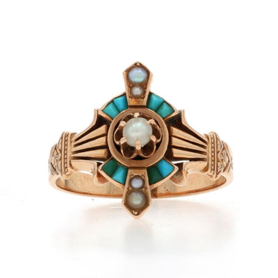 Pearl and Seed Pearl Women's Ring Rose Gold