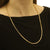 Square Byzantine Chain Necklace Yellow Gold