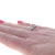 .59ctw Red Beryl/Emerald and Diamond Ring White Gold
