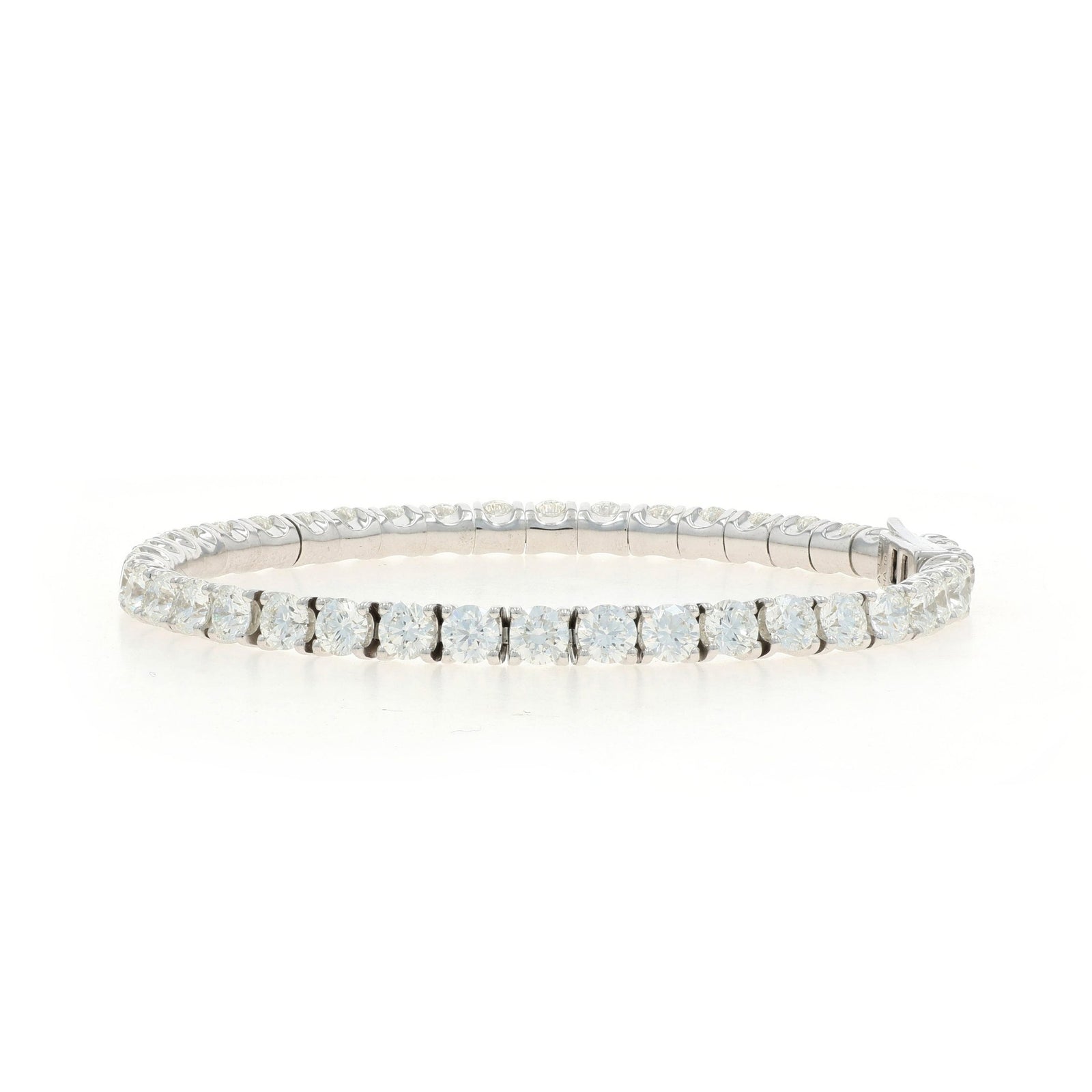 Comfort Fit Eternity Tennis Bracelet 10.20ctw Diamond Women's Bracelet White Gold