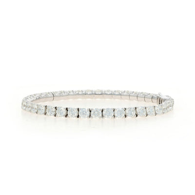 Comfort Fit Eternity Tennis Bracelet 10.20ctw Diamond Women's Bracelet White Gold