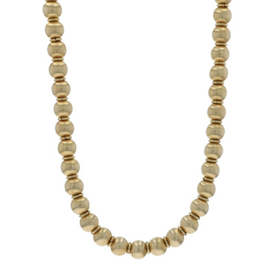 Beaded Strand Necklace Yellow Gold