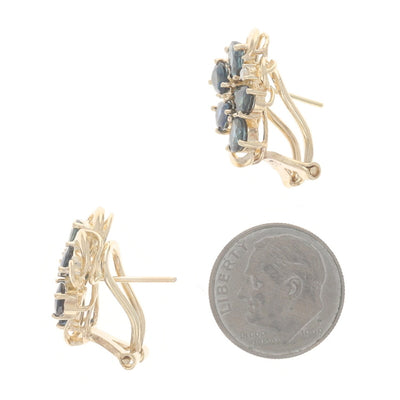 Stephen Webster Classic Thorn 4.04ctw Sapphire and Diamond Earrings Yellow Gold