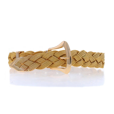 Woven Foxtail Bracelet Yellow Gold