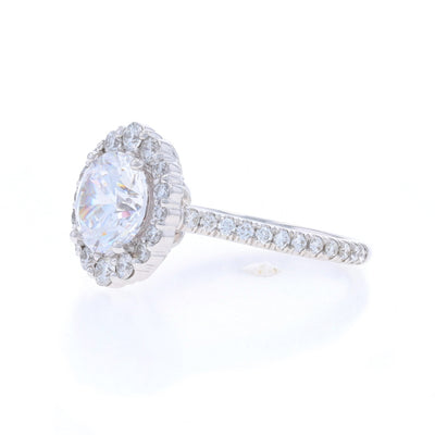 Michael M .63ctw Cubic Zirconia (placeholder) and Diamond Ring White Gold