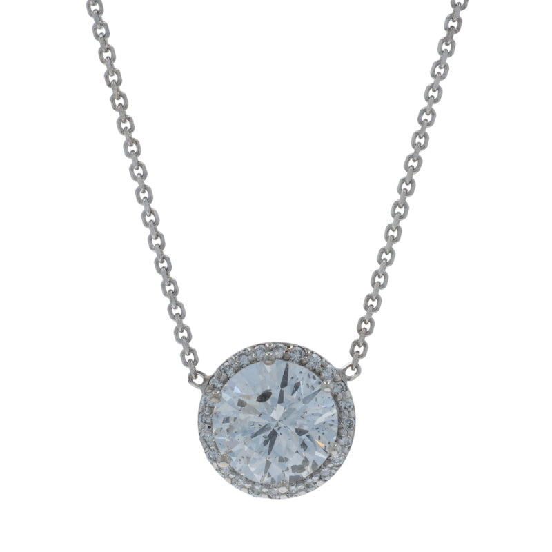 1.63ctw Diamond and Diamond Pendant Necklace White Gold