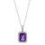 2.06ctw Amethyst and Diamond Pendant Necklace White Gold