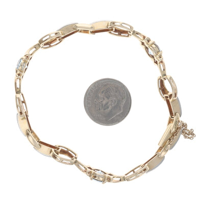 3.60ctw Aquamarine and Diamond Women's Bracelet Yellow Gold
