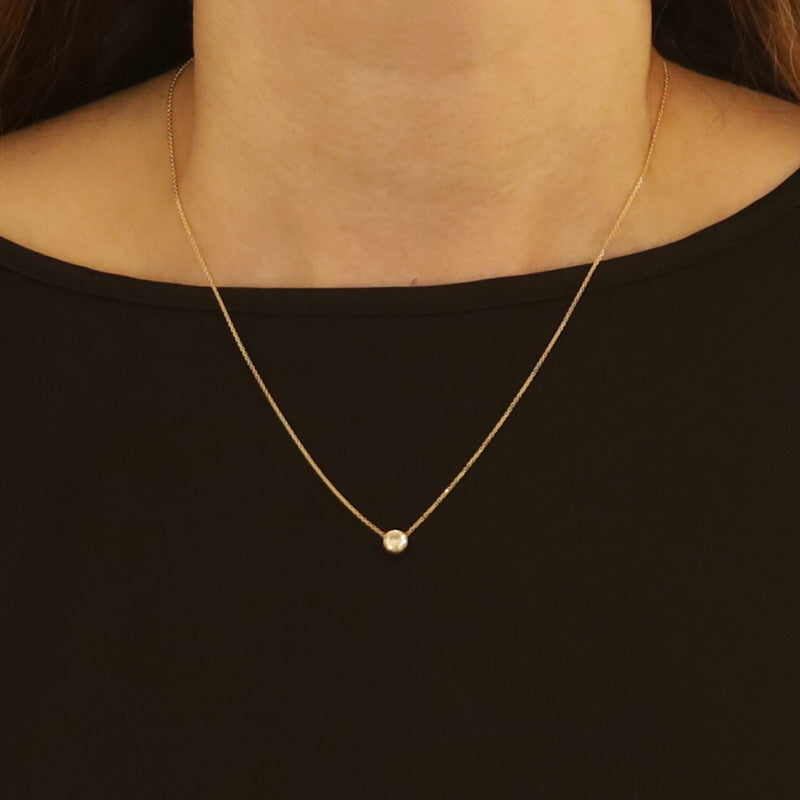 .74ct Diamond Pendant Necklace Yellow Gold