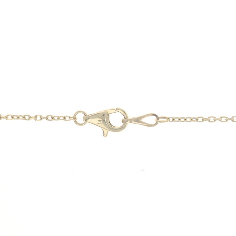 1.04ctw Diamond Diamond Cut Cable Chain Station Necklace Yellow Gold