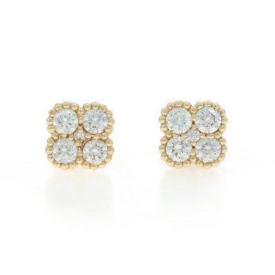 .90ctw Diamond Women's Earrings Yellow Gold