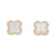 .22ctw Mother of Pearl and Diamond Earrings Yellow Gold
