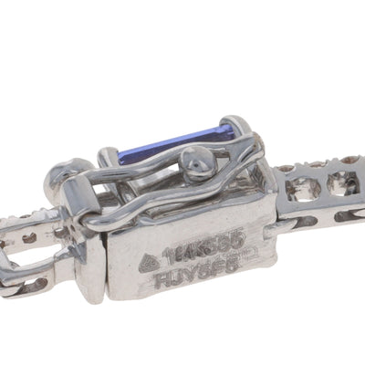 9.08ctw Tanzanite and Diamond Bracelet White Gold