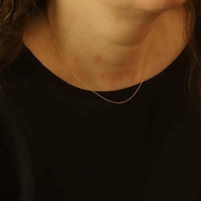 Cable Chain Necklace Yellow Gold