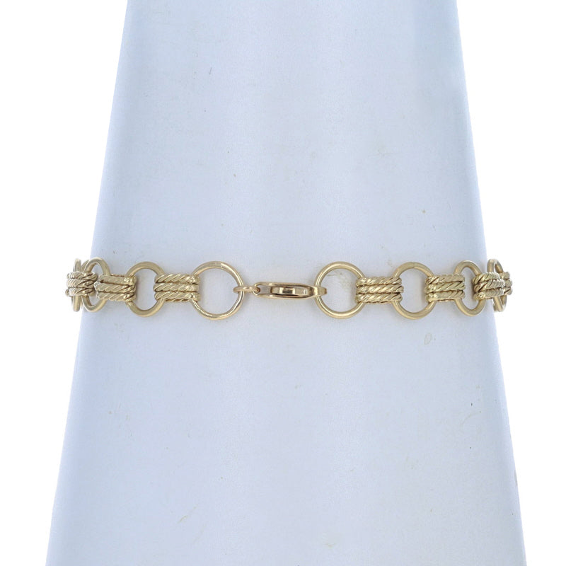 Fancy Link Bracelet Yellow Gold