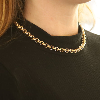Rolo Chain Necklace Yellow Gold