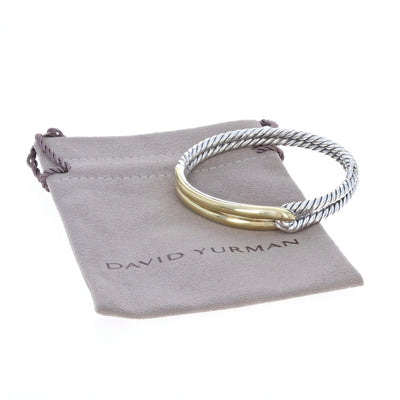 David Yurman (include in title) Labyrinth Single Loop Hoop Earrings Bracelet Sterling Silver