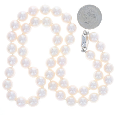 Cultured Pearl Necklace Sterling Silver