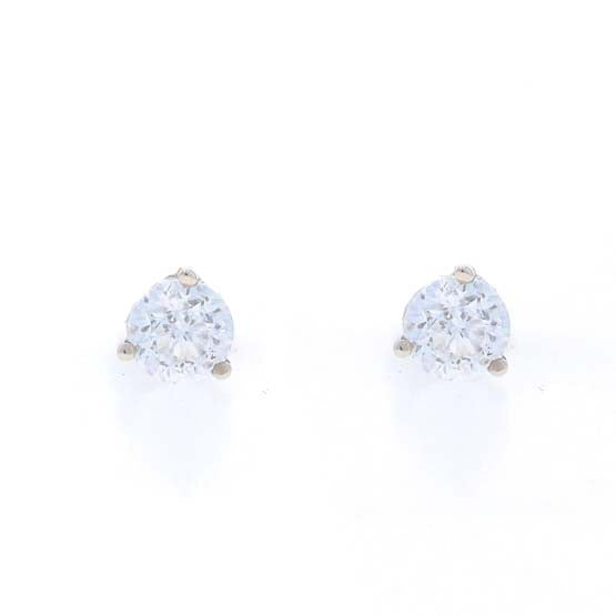 1.01ctw Diamond Earrings White Gold