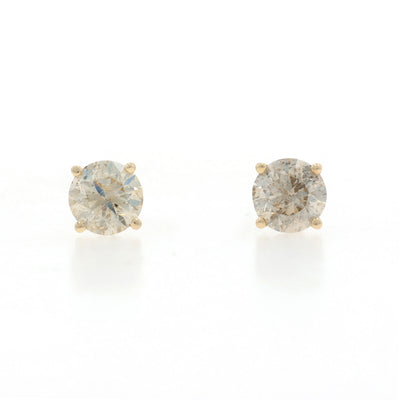 2.00ctw Diamond Earrings Yellow Gold