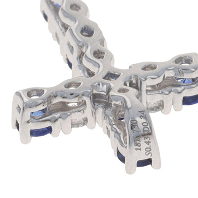 .67ctw Sapphire and Diamond Pendant White Gold