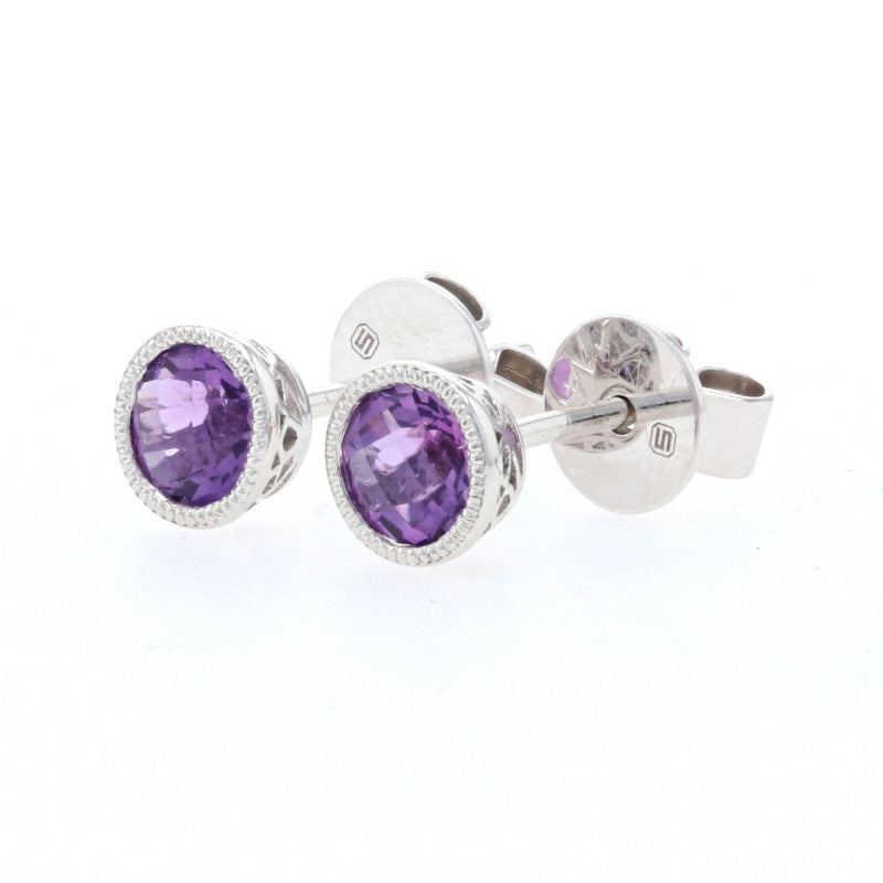 Amethyst Stud Earrings