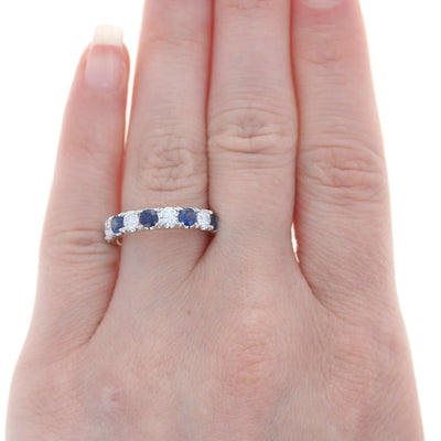 1.67ctw Sapphire & Diamond Ring White Gold