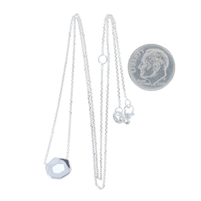 1.07ctw Aquamarine & Diamond Necklace White Gold