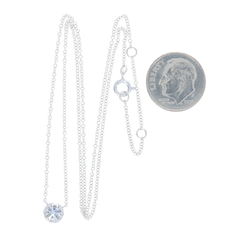 .31ct Sapphire & Diamond Necklace White Gold
