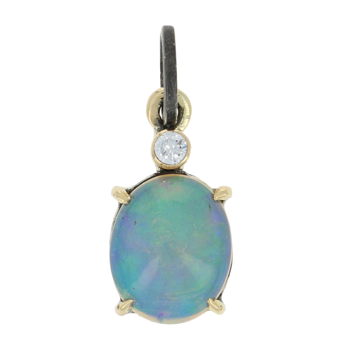 Welo Opal & Diamond Pendant