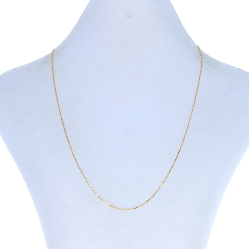Diamond Cut Cable Chain Necklace Yellow Gold