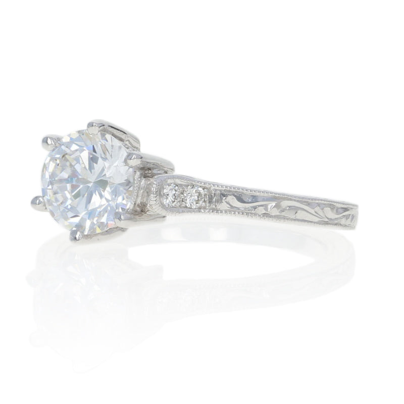 Semi-Mount Engagement Ring White Gold