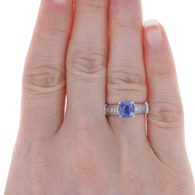 Tanzanite & Diamond Engagement Ring 1.38ct