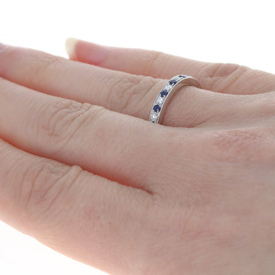 .32ctw Sapphire & Diamond Ring White Gold