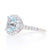 2.81ctw Aquamarine & Diamond Ring White Gold