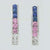 3.75ctw Multi-Colored Sapphire Earrings - 14k White Gold J-Hoops Pierced